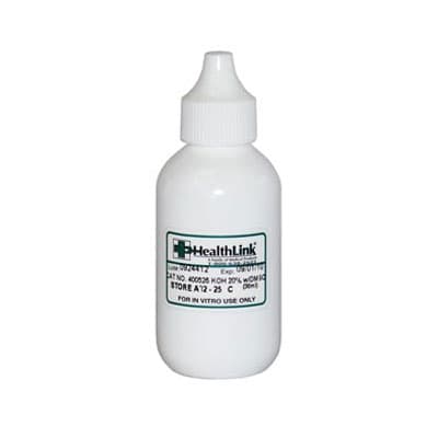 Healthlink Potassium Hydroxide 20% with DMSO, Dropper Bottle, 30mL - Healthlink Potassium Hydroxide 20% with DMSO, Dropper Bottle, 30mL - Image 1