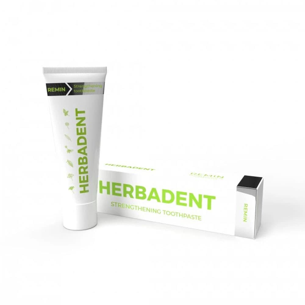 Herbadent Remin Remineralisation Herbal Toothpaste, Fluoride-Free, 75g Tube, 1/Pk - Herbadent Remin Remineralisation Herbal Toothpaste, 75g Tube, 1/Pk - Image 1