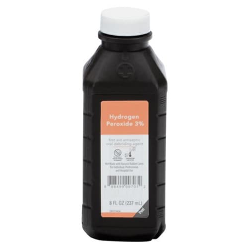 House Brand Hydrogen Peroxide 3% Solution, 8 oz Bottle, 12/Case, First Aid Antiseptic - House Brand Hydrogen Peroxide 3%, 8 oz Bottle, 12/Case. First aid antiseptic - Image 1