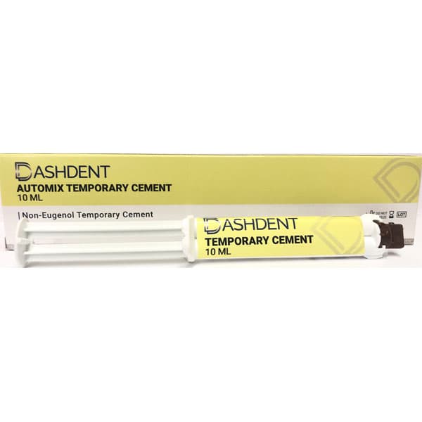 House Brand Temporary Cement, Automix Syringe, 10 ml, Non-Eugenol, Citrus Flavored, 1 Syringe + 6 Mixing Tips - House Brand Temporary cement. Automix Syringe: 1 - 10 ml syringe and 6 mixing - Image 1