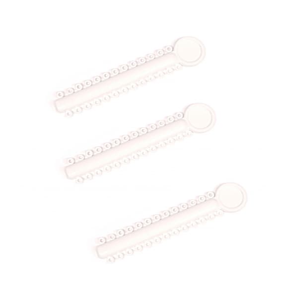 House Brand Ligature Ties, White, 1040/Bag - House Brand Ligature Ties White 1040/Bag - Image 1