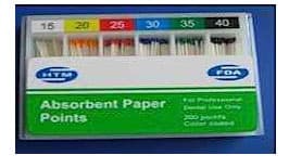 House Brand Absorbent Paper Points, Size #15, Taper 0.04, Color Coded, Hand-Rolled, Sterilized, 60/Box - House Brand Absorbent Paper Points - #15, Taper size 0.04, 60/Box - Image 1