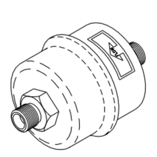 Air Vent Bellows Assembly with 1/4" Compression Fittings (Both Ends), 1/Pk, OEM #002-0375-00 / #014-0193-00 - House Brand Air Vent Bellows Assembly with 1/4" Compression Fittings- Both - Image 1
