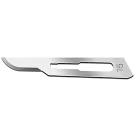 House Brand #15 Sterile Stainless Steel Surgical Scalpel Blade, 100/Box - House Brand #15 Sterile Stainless Steel Surgical Scalpel Blade 100/Bx - Image 1