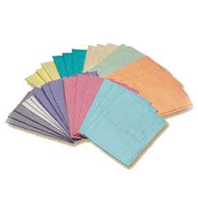 House Brand Patient Bibs, Silver Gray, 13" x 18", 2-Ply Paper/1-Ply Poly, Plain Rectangle, 500/Cs - House Brand Patient Bibs SILVER GRAY 13" x 18" 2-Ply Paper/1-Ply Poly 500/Cs - Image 1