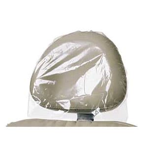 House Brand Clear Plastic Headrest Covers, 9.5" L x 11" W, 250/Box - House Brand 9.5" L x 11" W Clear Plastic Headrest Covers, Box of 250. - Image 1