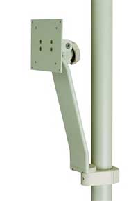 House Brand Flat Panel Monitor Mount, Vertical Post Mounted, Gray - House Brand Mount for Flat Panel Monitor - Vertical Post Mounted, Monitor Mount - Image 1