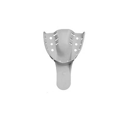 House Brand #5 Disposable Small Perforated Upper Full-Arch Plastic Impression Tray, 12/Pkg - House Brand #5 Disposable Small Perforated Upper Full-Arch Plastic Impression - Image 1