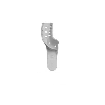 House Brand #8 Disposable Perforated Plastic Impression Tray, Upper Right/Lower Left Quadrant, 12/Pkg - House Brand #8 Disposable Perforated Upper Right/Lower Left Quadrant Plastic - Image 1