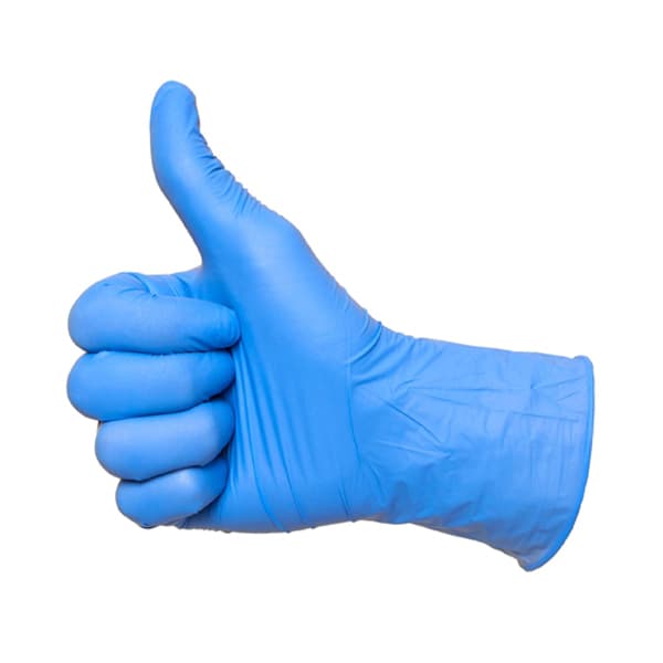 House Brand Powder-Free Nitrile Examination Gloves, Non-Sterile, Small, Blue, Fingertip-Textured, 250/Box - House Brand Powder-Free Nitrile Gloves, Non-Sterile, Small, Blue, 250/Box - Image 1
