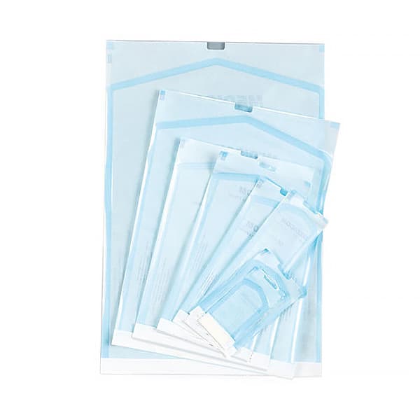House Brand Self-Sealing Sterilization Pouch, 12" x 18", Paper/Blue-Green Film, Box of 200 - House Brand 12" x 18" Self-Sealing Sterilization Pouch, Paper/Blue-Green Film - Image 1