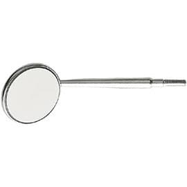 House Brand #4 Mirror Head Cone Socket Front-Surface Metal Mouth Mirror, Box of 12 - House Brand #4 Mirror Head Cone Socket Front-Surface. Metal Mouth Mirror, Box - Image 1