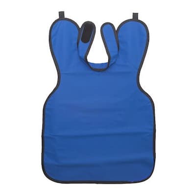 House Brand Lead Apron with Collar, Adult Style, Blue, 0.3 mm Lead Equivalent, 1/Pk - House Brand Lead Apron with Collar. Adult Style, Blue 1/Pk. - Image 1