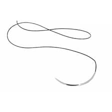House Brand 4/0 Silk Black Braided Suture, 18" Length, C-6 Reverse-Cutting 19mm Needle (3/8 Circle), Box of 12 - House Brand 4/0, 18" Silk Black Braided Suture with C-6 Reverse-cutting 19mm - Image 1
