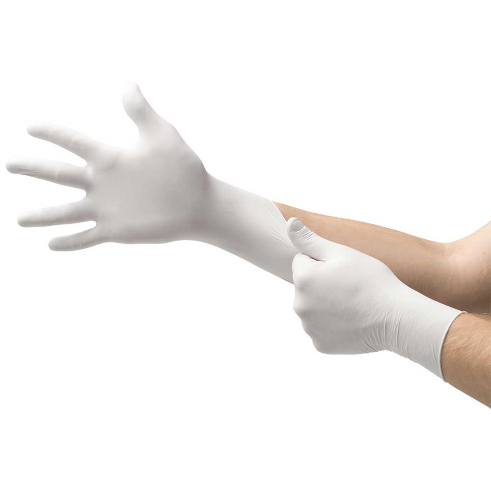 House Brand Powder-Free Nitrile Examination Gloves, Non-Sterile, X-Large, White, 100/Box - House Brand Powder-Free Nitrile Gloves, Non-Sterile, X-Large, White, 100/Box - Image 1