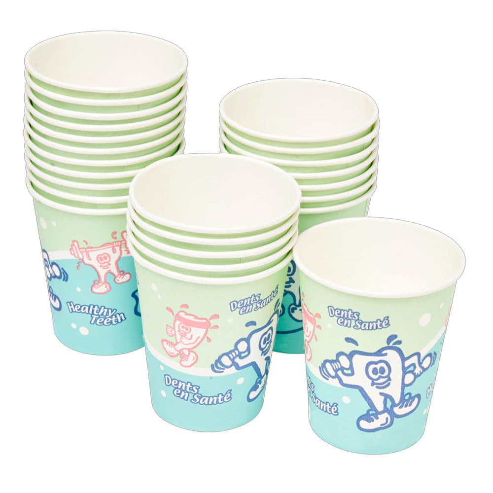 House Brand Healthy Teeth 5 oz. Poly Coated Paper Cups, Case of 1000 - House Brand Healthy Teeth 5 oz. Poly Coated Paper Cups, Case of 1000 - Image 1