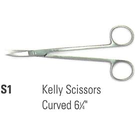 House Brand Kelly Scissors, 6.25", Curved, Single Scissors - House Brand Kelly Scissors, 6.25", Curved. Single Scissors - Image 1