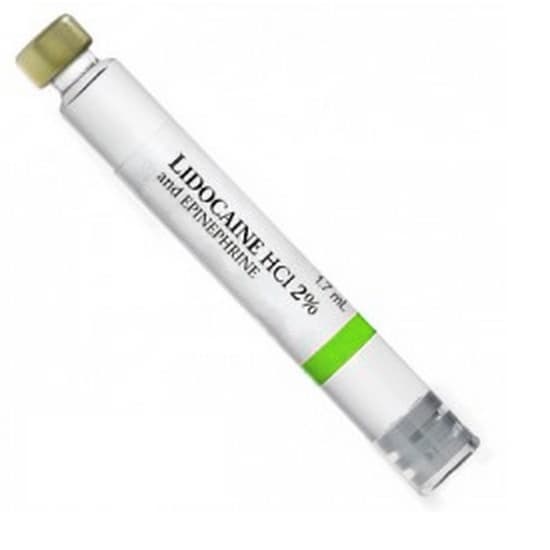 House Brand Lidocaine HCl 2% with Epinephrine 1:50,000 Local Anesthetic, 1.7 mL Cartridges, Box of 50 - House Brand Lidocaine HCL 2% with Epinephrine 1:50,000 Local Anesthetic, Box - Image 1