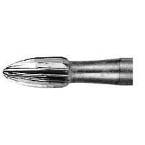 House Brand FG #7404 12-Blade Egg-Shaped T&F Finishing Bur, Pack of 10 - House Brand FG #7404 12 Blade Egg Shaped T&F Bur, Pack of 10 Burs - Image 1