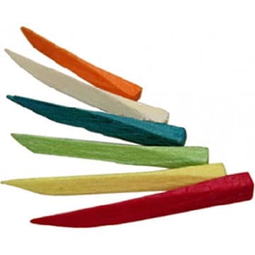 House Brand Wooden Wedges, Assorted Colors, 100/Pack - House Brand Wooden Wedges Assorted, Colored. 100/Pk - Image 1