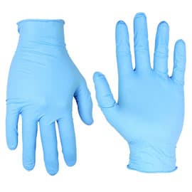 House Brand Powder-Free Nitrile Examination Gloves, Non-Sterile, Large, Blue, 100/Box - House Brand Powder-Free Nitrile Gloves, Non-Sterile, Large, Blue, 100/Bx - Image 1