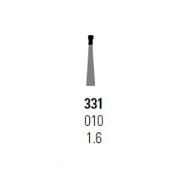 House Brand FG #331 Pear Shaped Carbide Bur, Pack of 50 - House Brand FG #331 Pear shaped Carbide Bur, pack of 50 burs - Image 1