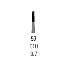 House Brand FG #57 Straight Flat End Fissure Carbide Bur, Package of 50 - House Brand FG #57 Straight Flat End Fissure Carbide Bur, Package of 50 - Image 1