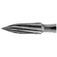 House Brand FG #7901 12-Blade Needle-Shaped T&F Finishing Bur, Pack of 10 - House Brand FG #7901 12 Blade Needle Shaped T&F Bur, Pack of 10 Burs - Image 1