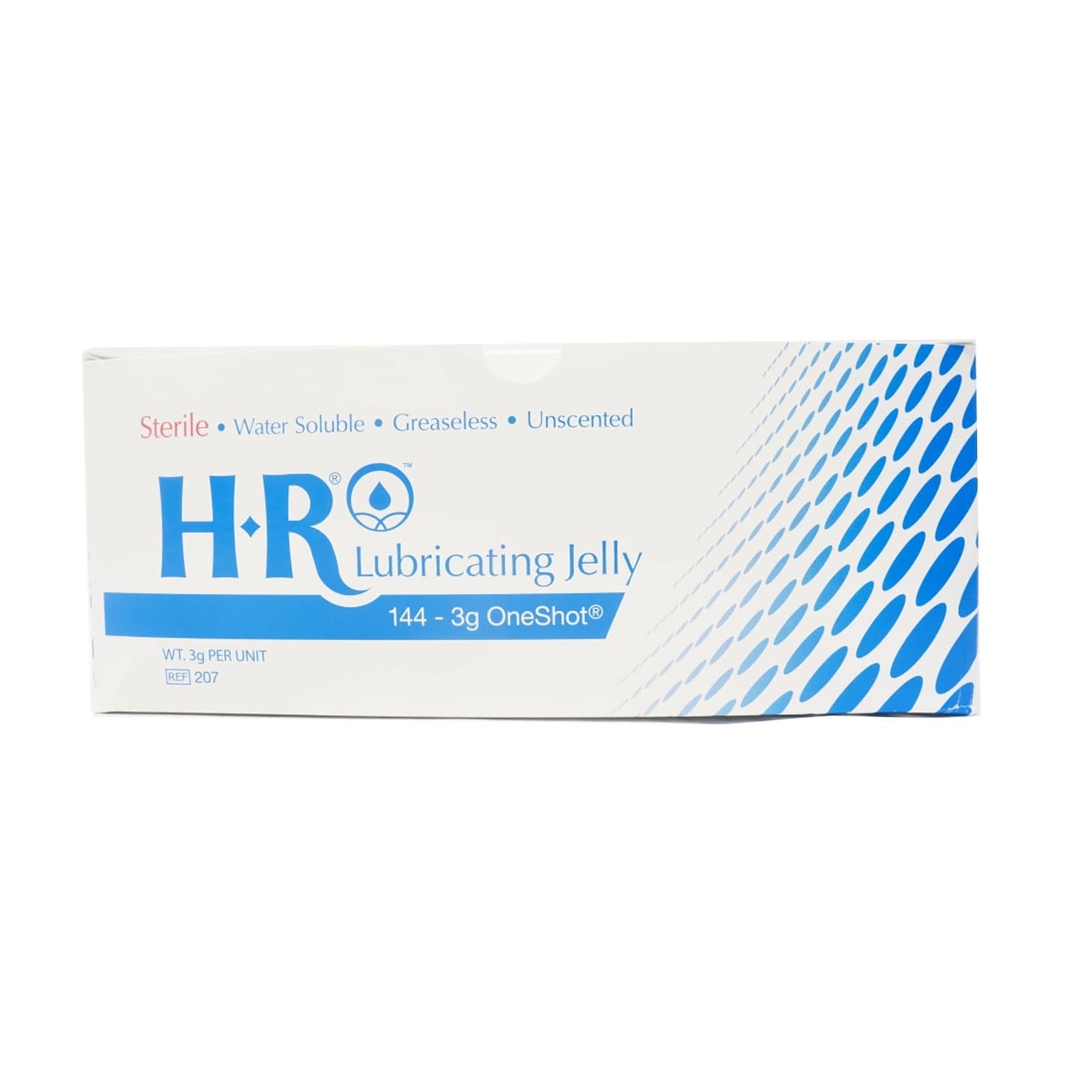 HR Lubricating Jelly, Sterile, 3g Single-Use One Shot Packet, 144/Box - HR Lubricating Jelly, Sterile, 3gm Single-Use One Shot Packet, 144/Bx - Image 1
