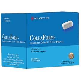 CollaForm Singles Absorbable Collagen Wound Dressing, 12 x 20 x 3 mm, 5/Box - CollaForm Singles 12 x 20 x 3 mm 5/Box. Absorbable Collagen Wound Dressing - Image 1