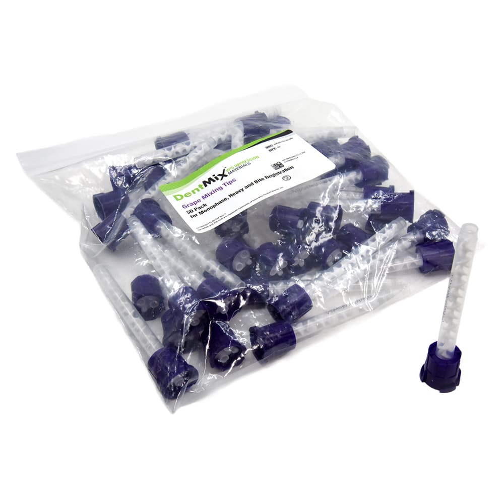 DentMix Standard 50ml Cartridge Mixing Tips, Concord Grape Hub, 50/Pk - DentMix Standard 50ml Cartridge Mixing Tips, Concord Grape Hub, 50/Pk - Image 1