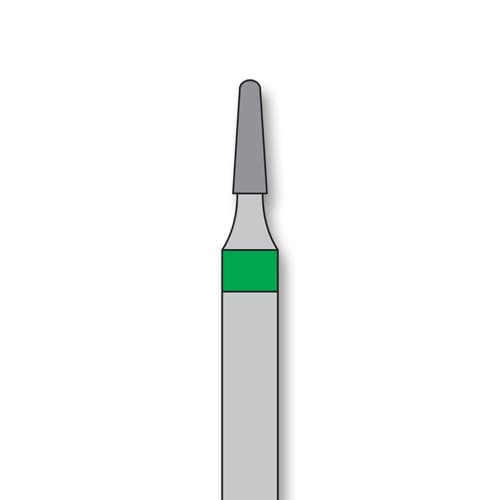 iSmile FG #849.012 C Round End Taper Diamond Bur, 1.2 mm Head, 4.0 mm Length, 5/Pk - iSmile FG # 849.012 C Round End Taper, 5/pk. High quality, multi-use diamond - Image 1
