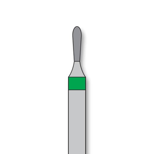 DentalRee FG #830L.010 Coarse Pear Shaped Diamond Bur, 5/Pk - DentalRee FG #830L.010 Coarse Pear Shaped Diamond Bur, 5/Pk - Image 1