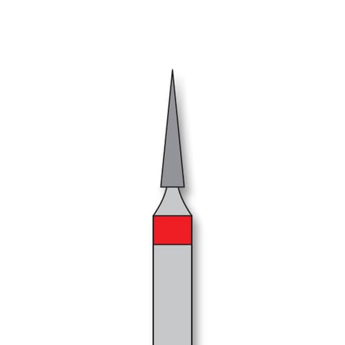 iSmile FG #852.012 F Needle Diamond Bur, Fine Grit, 1.2 mm Head, 6.0 mm Head Length, 5/Pk - iSmile FG # 852.012 F Needle, 5/pk. High quality, multi-use diamond burs - Image 1