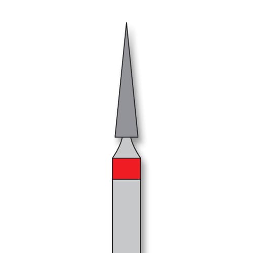 iSmile FG #858.016 F Needle Diamond Bur, Fine Grit, 1.6 mm Head, 8.0 mm Length, 5/Pk - iSmile FG # 858.016 F Needle, 5/pk. High quality, multi-use diamond burs - Image 1