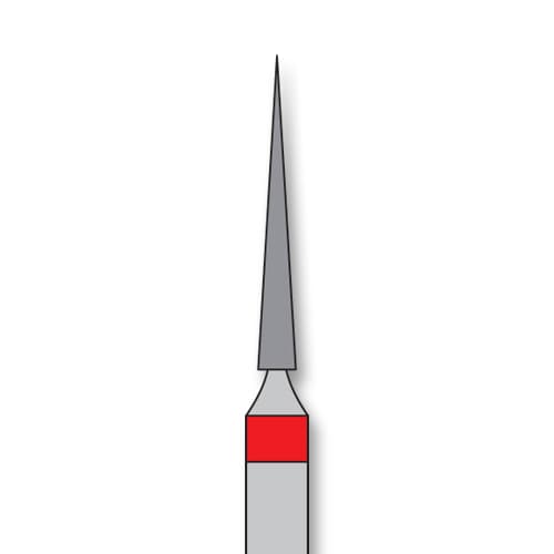 iSmile FG #859.012 F Needle Diamond Bur, Fine Grit, 1.2 mm Head, 10.0 mm Head Length, 5/Pk - iSmile FG # 859.012 F Needles, 5/pk. High quality, multi-use diamond burs - Image 1