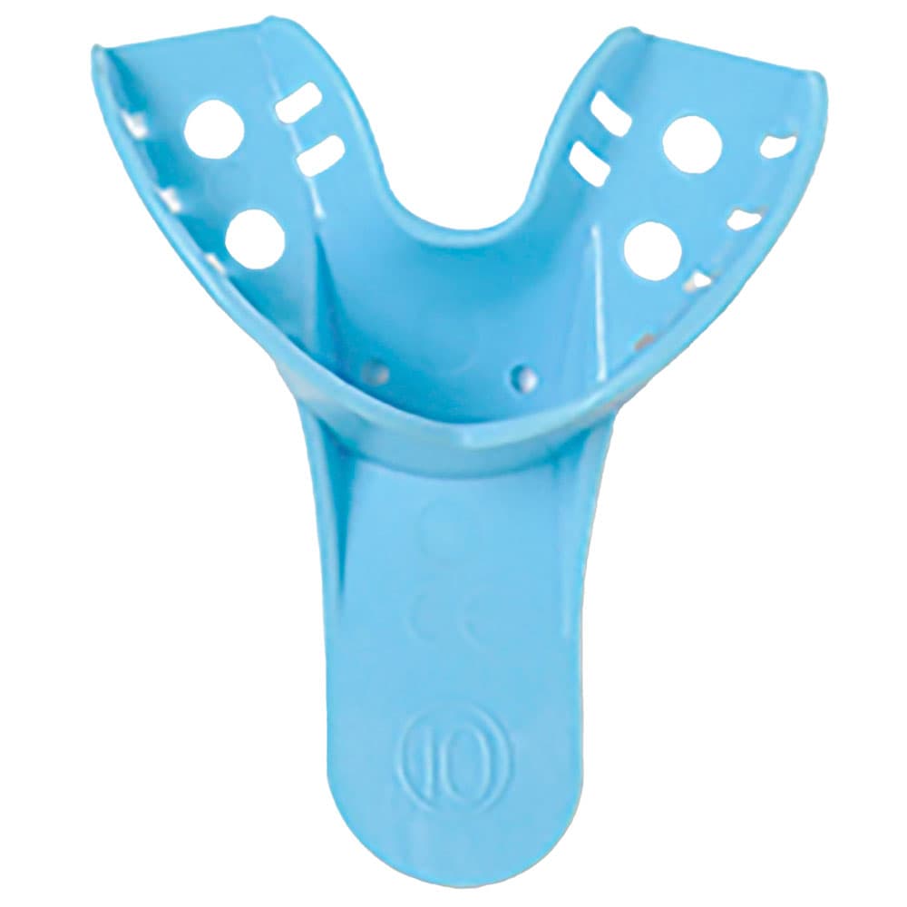 iSmile #10 Anterior Lower Perforated Impression Tray, Blue, 12/Pk - iSmile #10 Anterior Lower Perforated Impression Tray, Blue, 12/Pk - Image 1