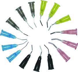 iSmile Blue 25 Gauge Pre-Bent Etchant Applicator Tips, Blunt-End, 100/Pkg - iSmile Blue 25 gauge Etchant Tips - Pre-Bent Applicator Needle Tips, Blunt-End - Image 1