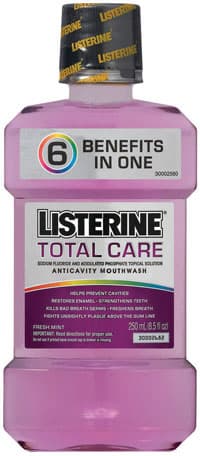 Listerine Total Care Anticavity Mouthwash, Mint, 1 L Bottle, Case of 6 - Listerine Total Care anticavity mouthwash, mint, case of 6 - 1 liter bottles - Image 1