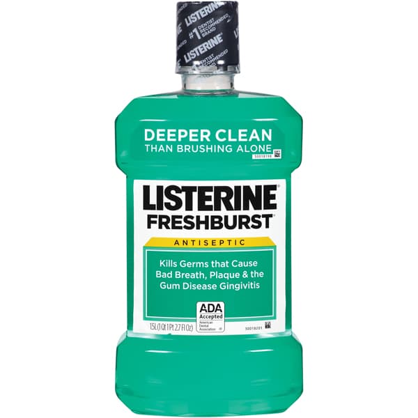 Listerine Fresh Burst Flavor Mouthwash, 1.5 L Bottles, Case of 6 - Listerine Fresh Burst Flavor Mouthwash, Case of 6 - 1.5 Liter Bottles - Image 1