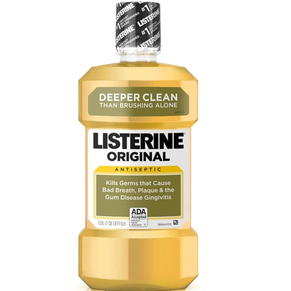 Listerine Original Flavor Mouthwash, 1.5 L Bottles, Case of 6 - Listerine Original Flavor Mouthwash, Case of 6 - 1.5 Liter Bottles - Image 1