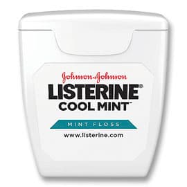 LISTERINE Cool Mint Dental Floss, Mint Flavored, Waxed, 144 Rolls/Pack, 5 Yards per Roll - Listerine CoolMint LISTERINE Cool Mint Dental Floss - Mint Flavored, Waxed - Image 1