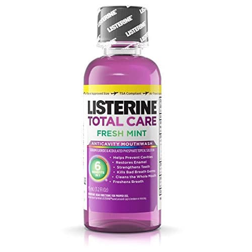 Listerine Total Care Anticavity Mouthwash, Fresh Mint, 3.2 oz, 24/Case, Fluoride - Listerine Total Care Anticavity Mouthwash 3.2 oz - 24/Cs. Fresh Mint. Fluoride - Image 1