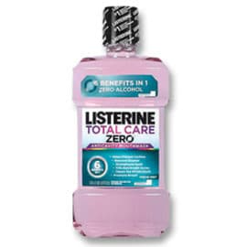 Listerine Total Care Zero Fresh Mint Mouthwash, Alcohol-Free, 1 Liter Bottle - Listerine Total Care Zero Fresh Mint Mouthwash 1 Liter. Low Intensity - Image 1