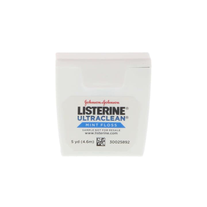 Listerine Ultraclean Dental Floss, Mint Flavored, Waxed, Shred-Resistant, 72 Rolls/Pk (5 yd each) - Listerine Ultraclean Dental Floss - Mint Flavored, Waxed 72/Pk. Shred-resistant - Image 1