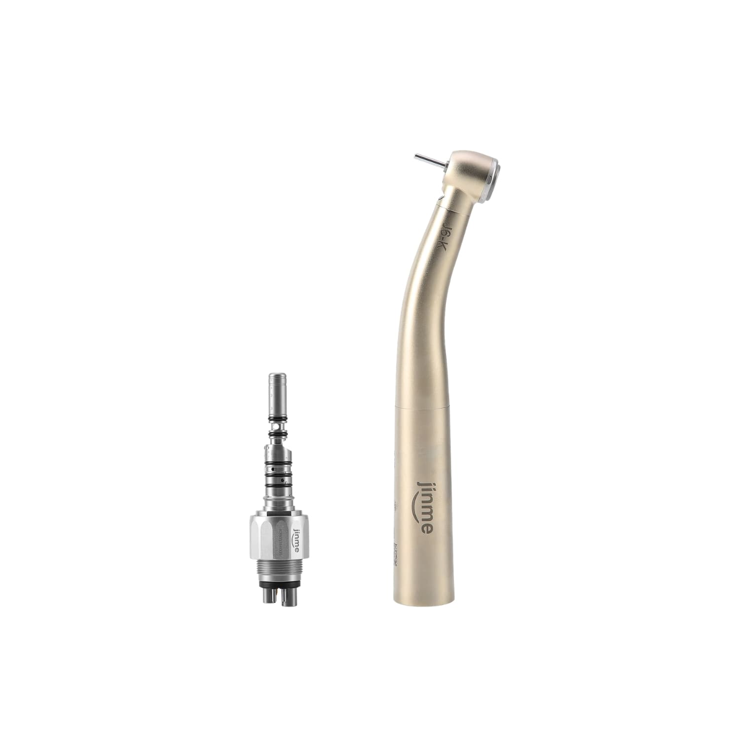 JINME J6-K Titanium Plated High Speed Handpiece, 6-Hole, Push Button, 380,000RPM, 1/Pk - JINME J6-K Titanium Plated High Speed Handpiece, 6-Hole, Push Button, 380,000RPM, 1/Pk - Image 1