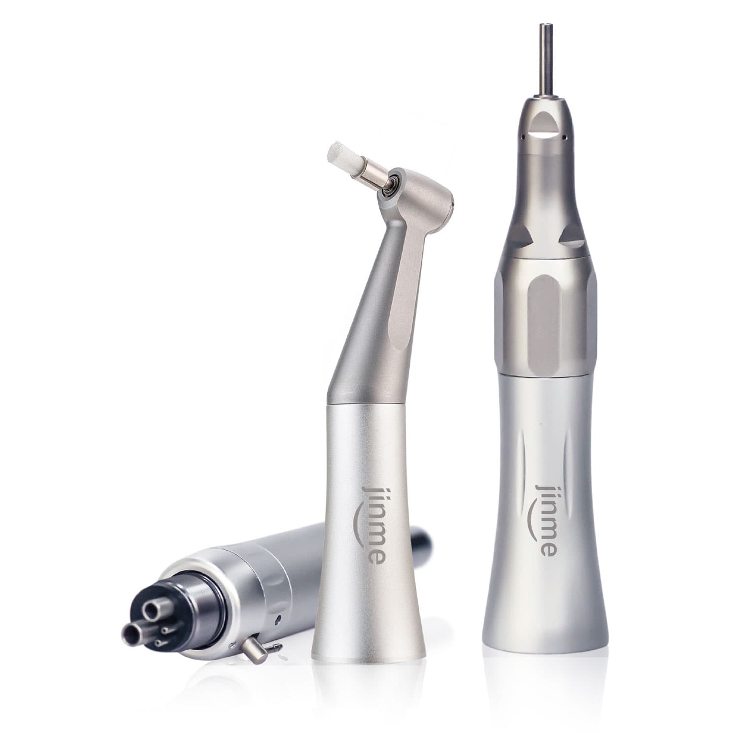 JINME M1 External Water Spray Low Speed Handpiece Set, 1:1 Air Motor, Straight and Contra-Angle Handpieces, 2/4-Hole Coupling, 18,000-20,000 RPM - JINME M1 External Water Spray Low Speed Handpiece Set, Single Set. Includes - Image 1
