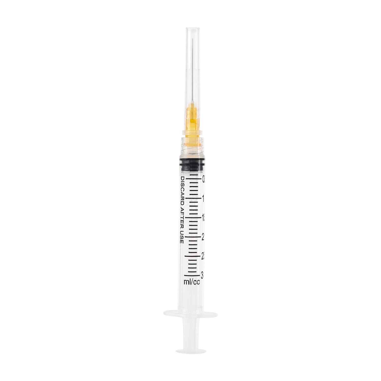 JMU 25 Gauge Irrigation Syringe with Tips, Orange, Notched Type, 3 cc Capacity, Luer Lock, 100/Pk - JMU 25 ga Irrigation syringe with Tips, Orange, Notched Type, 3 cc Capacity, 100/Pk - Image 1