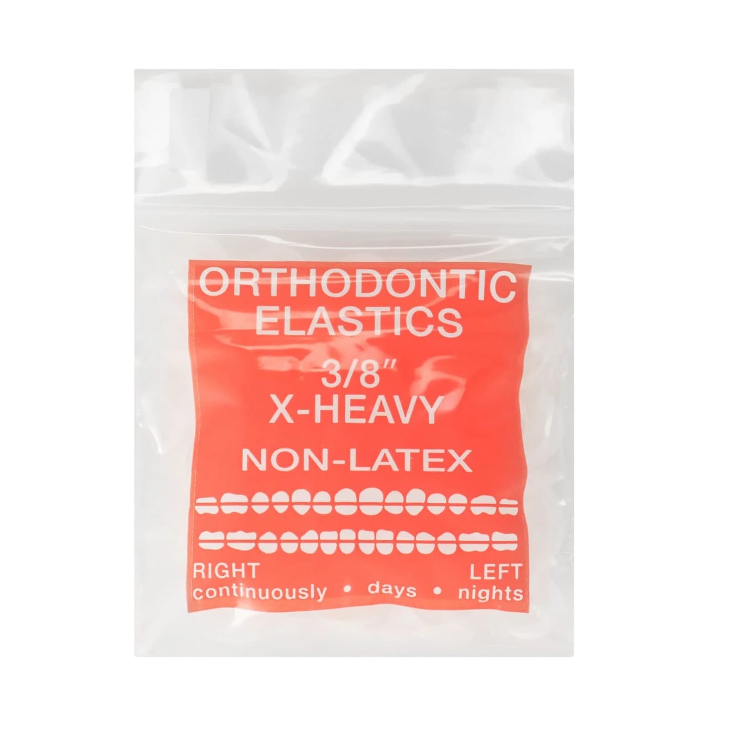 JMU Intraoral Latex-Free Elastics, Extra Heavy, 3/8", Clear, 100/Pk - JMU Intraoral Latex-Free Elastics, Extra Heavy, 3/8", Clear, 100/Pk - Image 1