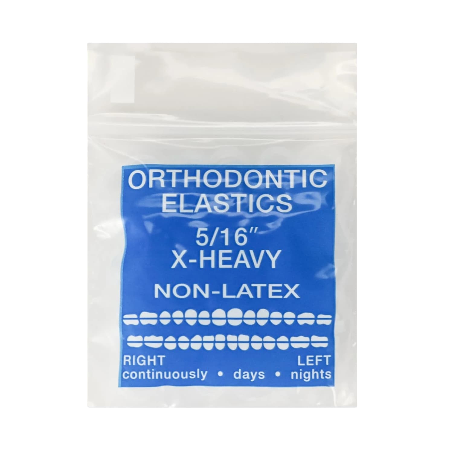 JMU Intraoral Latex-Free Elastics, Extra Heavy, 5/16", Clear, 100/Pk - JMU Intraoral Latex-Free Elastics, Extra Heavy, 5/16", Clear, 100/Pk - Image 1